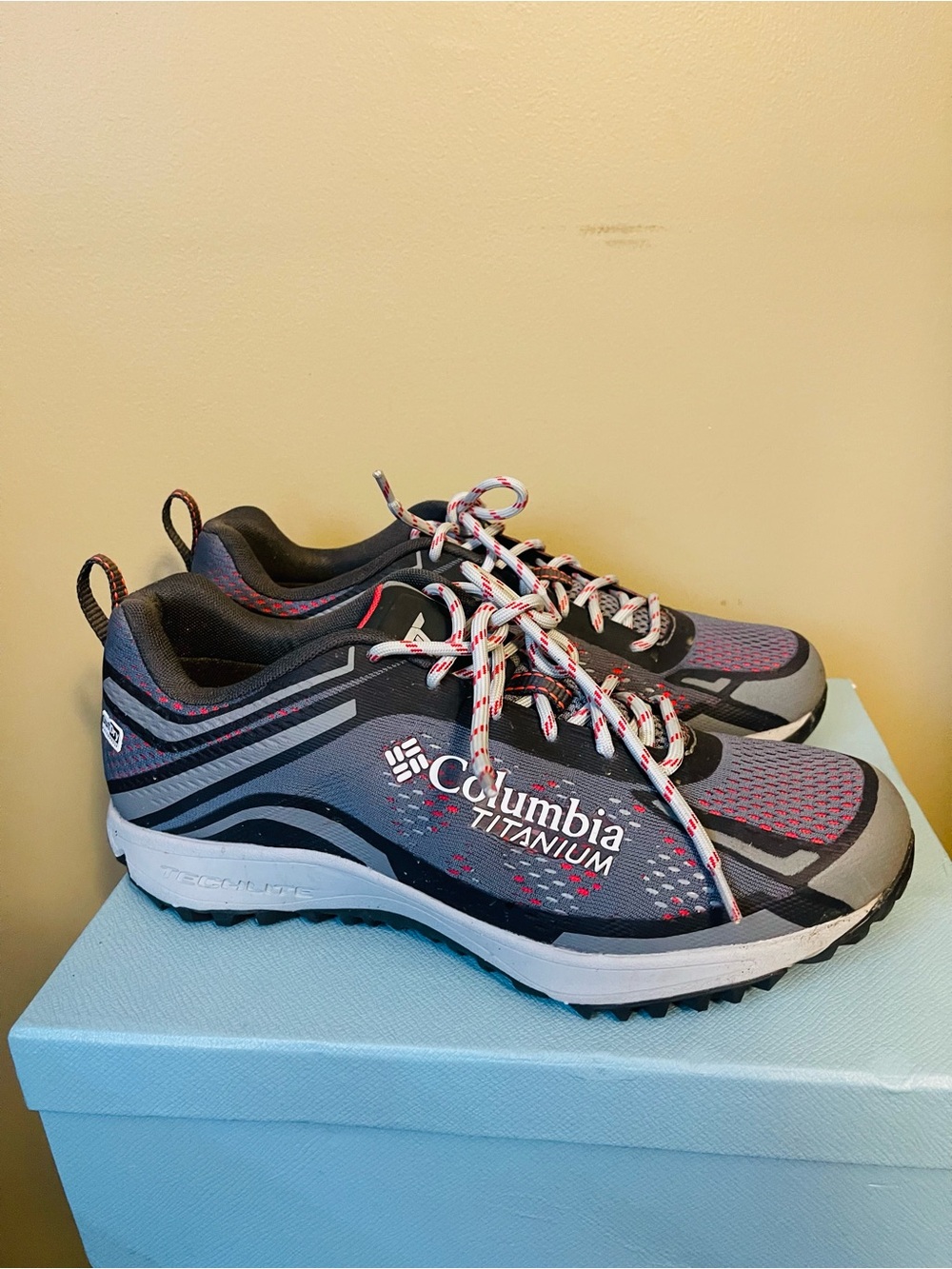 Columbia Titanium Women's Trail Shoes - Gray with Pink and Black Accents